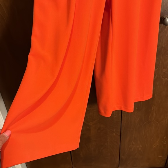 Calvin Klein Sleeveless Jumpsuit Size 8 Orange/Red poppy color - Picture 3 of 8